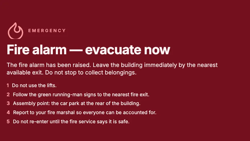 Emergency broadcast